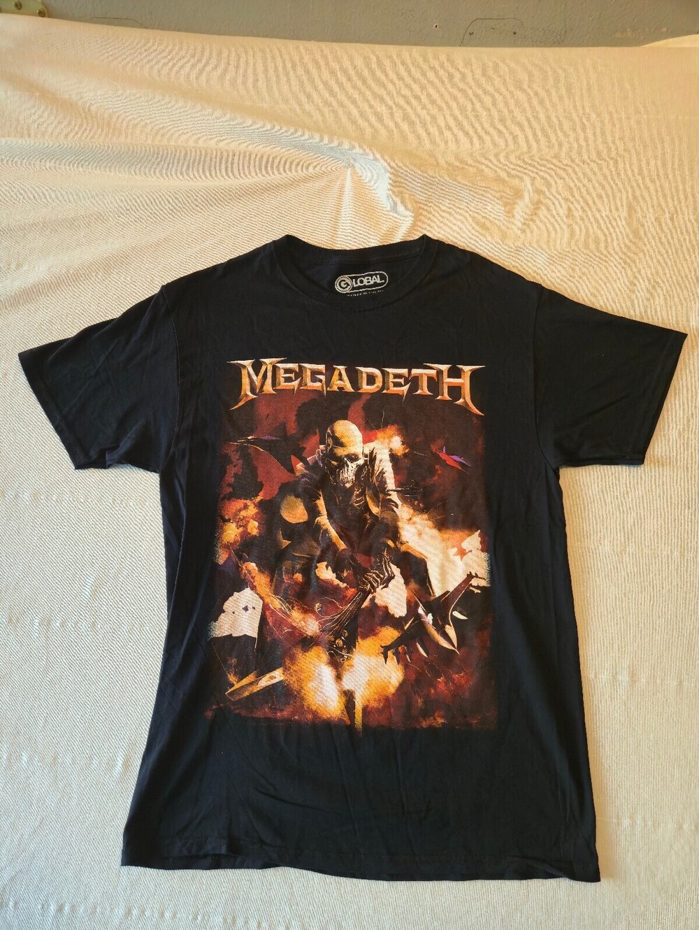 Megadeth Graphic Black Cotton T-Shirt Medium New